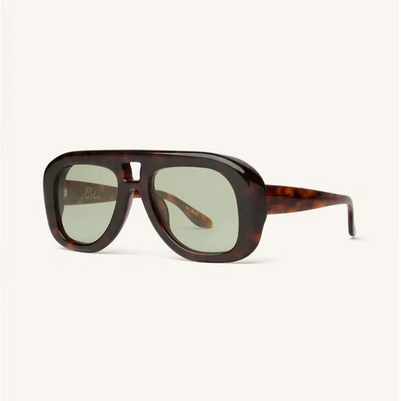 dezi | pusha | oversized aviator sunglasses | tortoise | woman owned - Picture 6 of 8